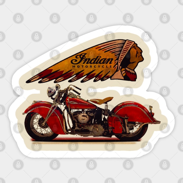 Indian Chief Sticker by Midcenturydave